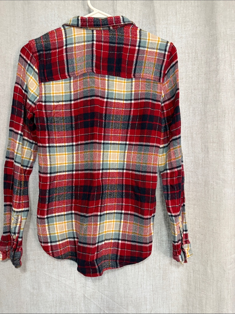 American Eagle Outfitters Amazingly Soft Classic Fit Red Plaid Flannel - Picture 6 of 10